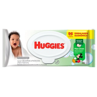 Toalhas Umedecidas Huggies Classic Embalagem com 96 Toalhas