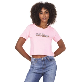 Camiseta Feminina Malha Neon Polo Wear Rosa Médio