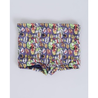 Sunga Infantil Boxer Estampa Divertida Azul