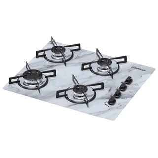 Fogão Cooktop Chamalux 4 Bocas Marmorizado Branco 127v/220v