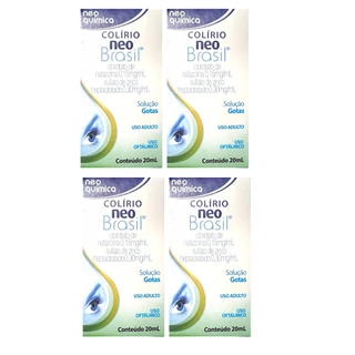 Kit 4 Frascos Colirio Neo Brasil 20mL