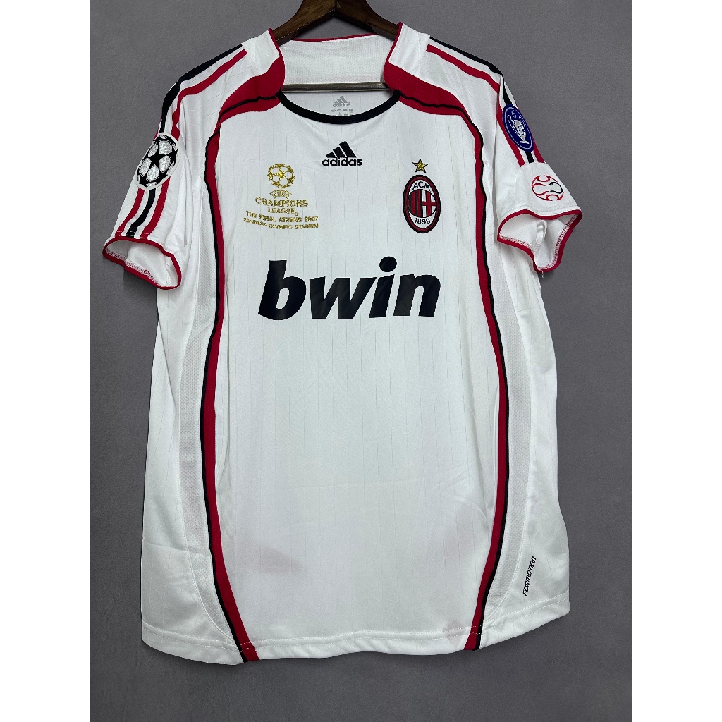 2006-2007 Camisa De Manga Curta De Futebol Esportiva KAKA MALDINI AC milan