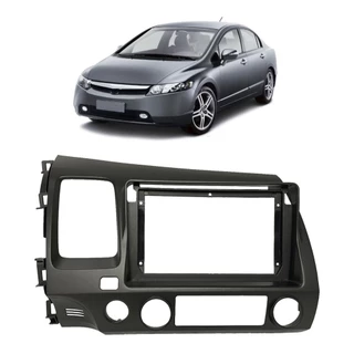 Moldura 9 Polegadas Padrão Chinês Com Adaptador 7 Polegadas Honda Civic 2007/2011 Grafite
