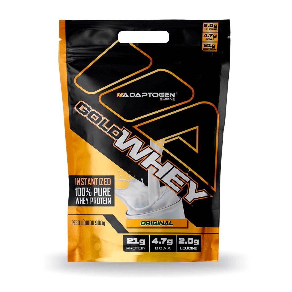 Gold Whey Concentrado Refil 900g – Original – Adaptogen