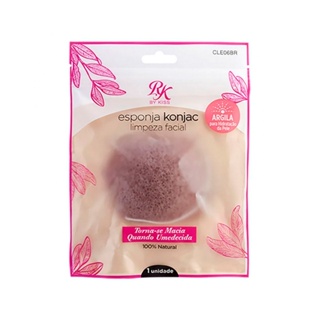 Esponja Kiss Konjac Argila Limpeza Facial Cle06br