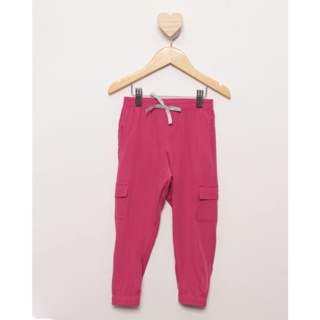 Calça Bebê Jogger Com Bolso Cargo Rosa