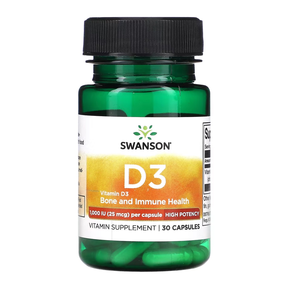 Vitamina D3 1000UI Swanson Vitamin D3 High Potency 30 Caps Shopee Brasil