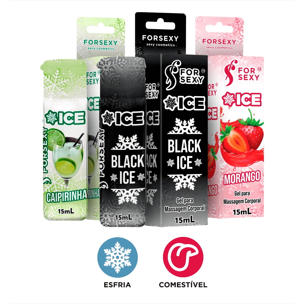 Gel Beijável e Comestível Excitante ICE 15ml - For Sexy