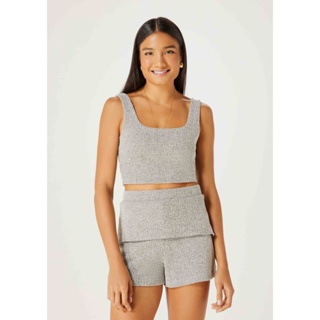 Top Cropped Feminino Em Tweed Hering