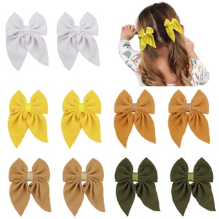 10Pcs 3Inch Cauda De Pônei De Arco Sólido Porco Com Forro Totalmente Forrado Clipes De Cabelo Jacaré Barrettes Acessórios Para Bebês Meninas Toddlers Infant
