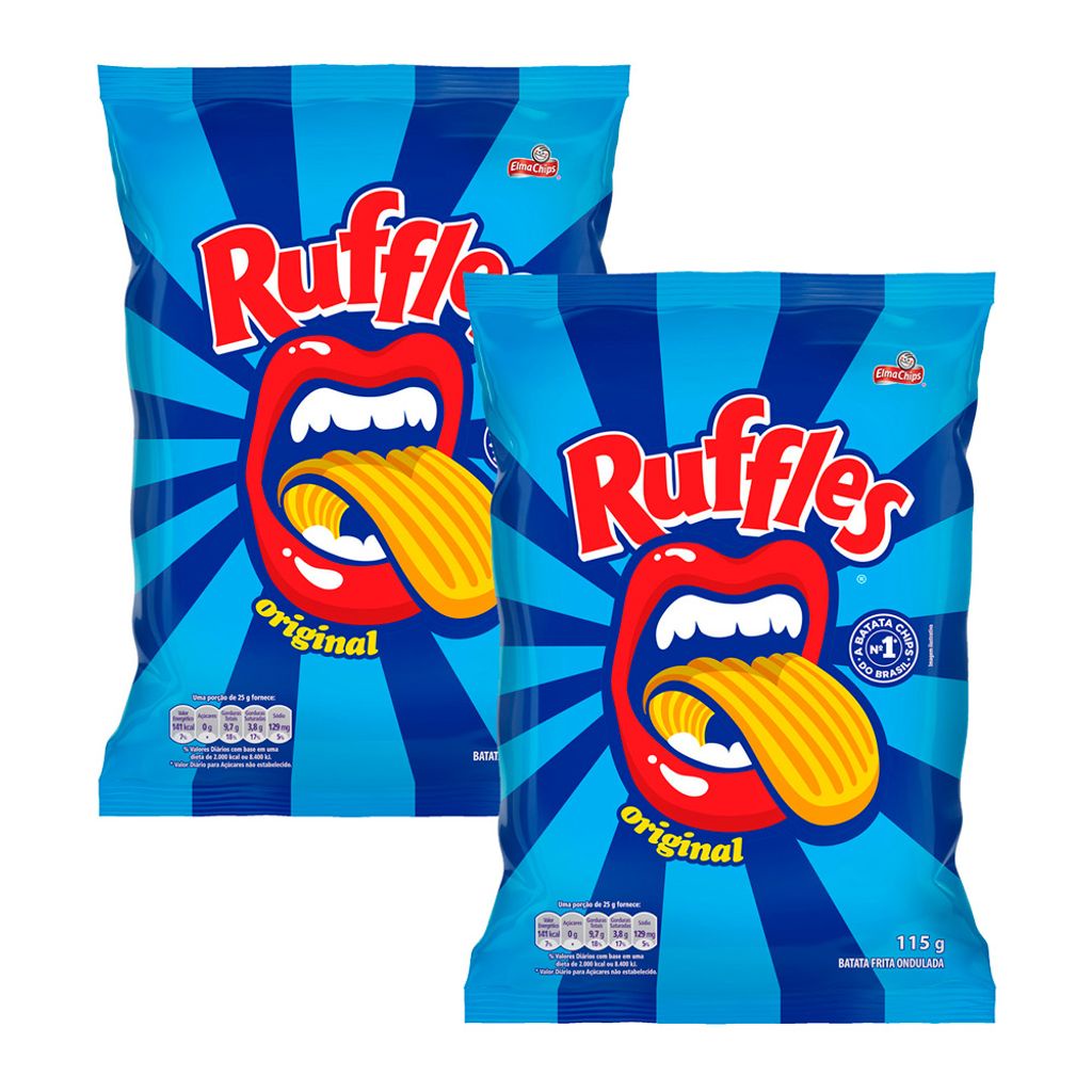 Kit 2 Batata Ruffles Elma Chips Sabor Original 115g | Shopee Brasil