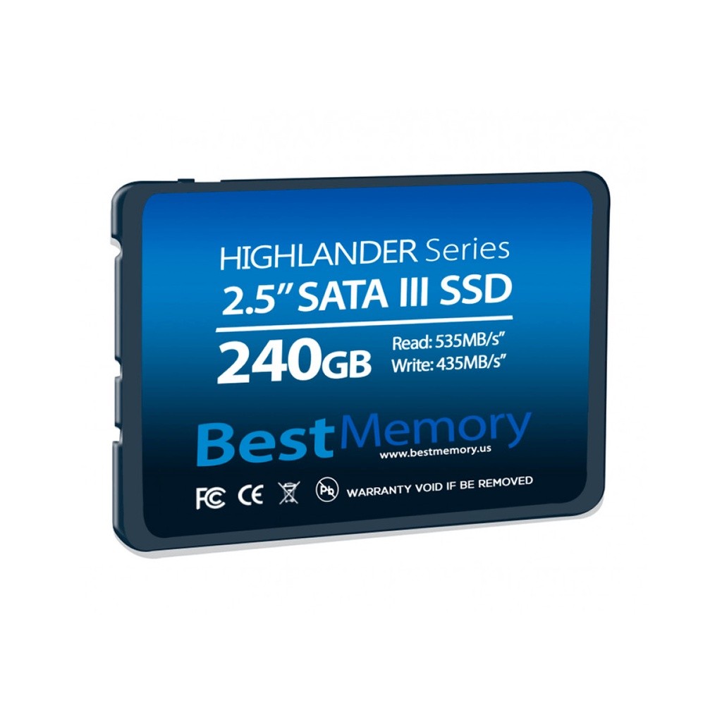 SSD BEST MEMORY HIGHLANDER SERIES, 240GB, SATA 3 III 6GB/S, LEITURA 535 MB/S, GRAVACAO 435 MB/S, BTSDA-240G-535