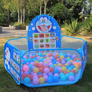 (50 Bolas) Tenda De Toque De Bola Para Crianças Ocean Ball Pool Doraemon Pode Lançar Basquetebol Bebês Brinquedos De Playground De O Interior