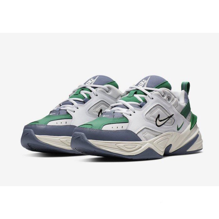 Nike M2K Tekno AV4789-009 Santa Shoes Verde Cinza Retro Fósforo Espessura Altura