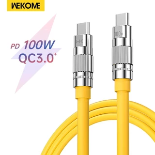 WEKOME 100W Cabo De Carregamento Rápido Tipo C 20W Silicone Líquido Para Carregador Android iPhone 15 Pro Max Realme Redmi