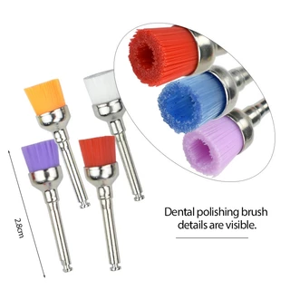 100Pcs Escova De Nylon Para Polimento Dental Em Forma De Tigela Prophy Ferramentas Odontológicas
