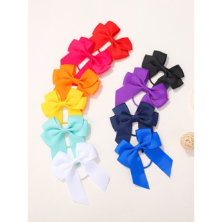 10Pcs/Set Faixas De Cabelo Elásticas Para Crianças Sólidas Meninas Borracha Adorável Bebês Acessórios