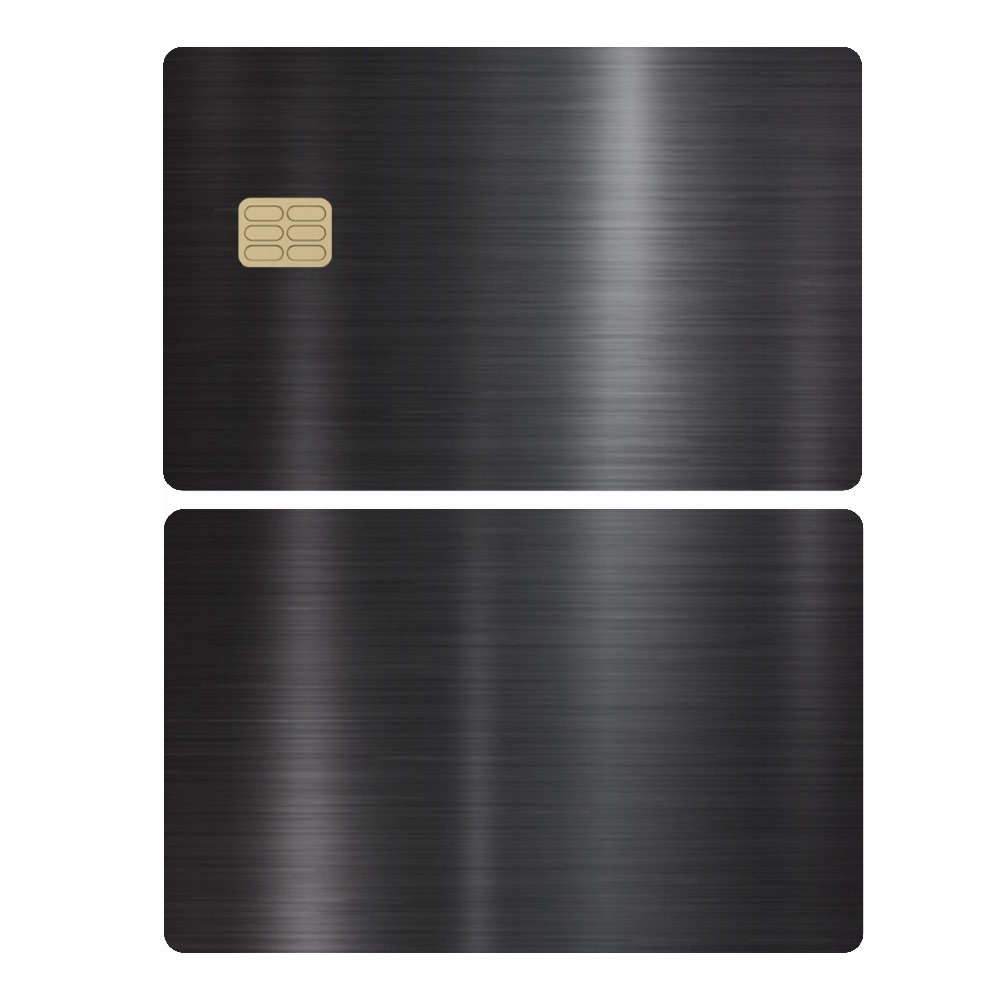 Adesivo para Cartão de Crédito Debito Skin Pelicula Protetora Diamante Blac Escovado