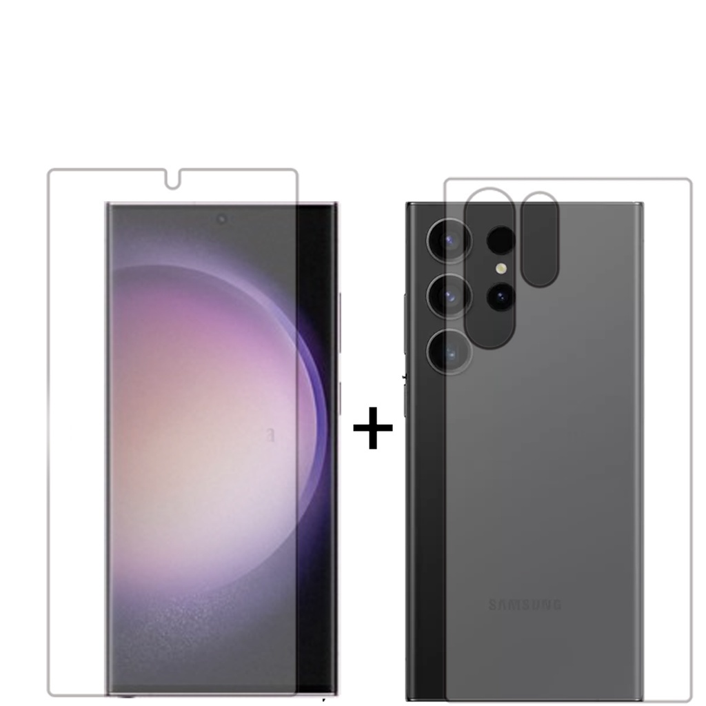 Pelicula Hidrogel Frente e Verso Para Samsung Galaxy S23 Ultra