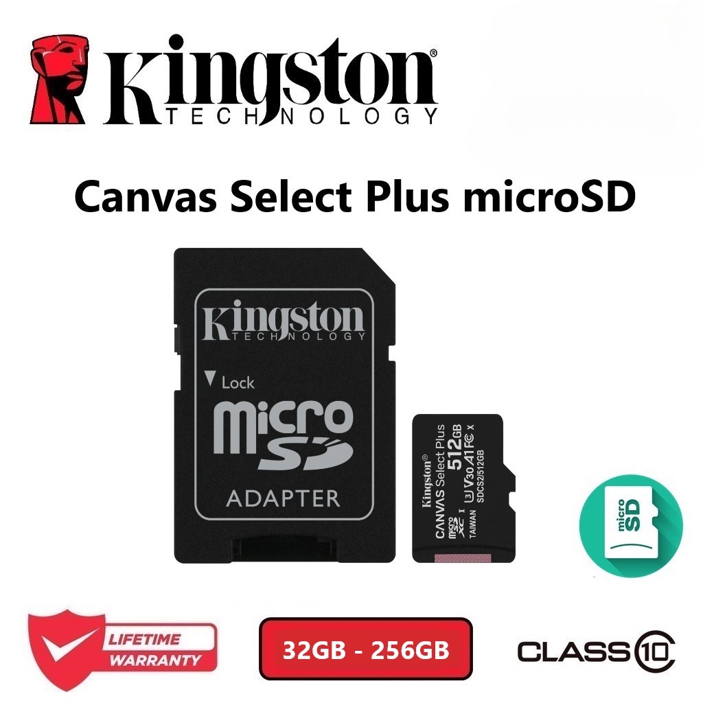 Cartão de Memoria Kingston Micro SD 32gb Canvas Select Plus Classe