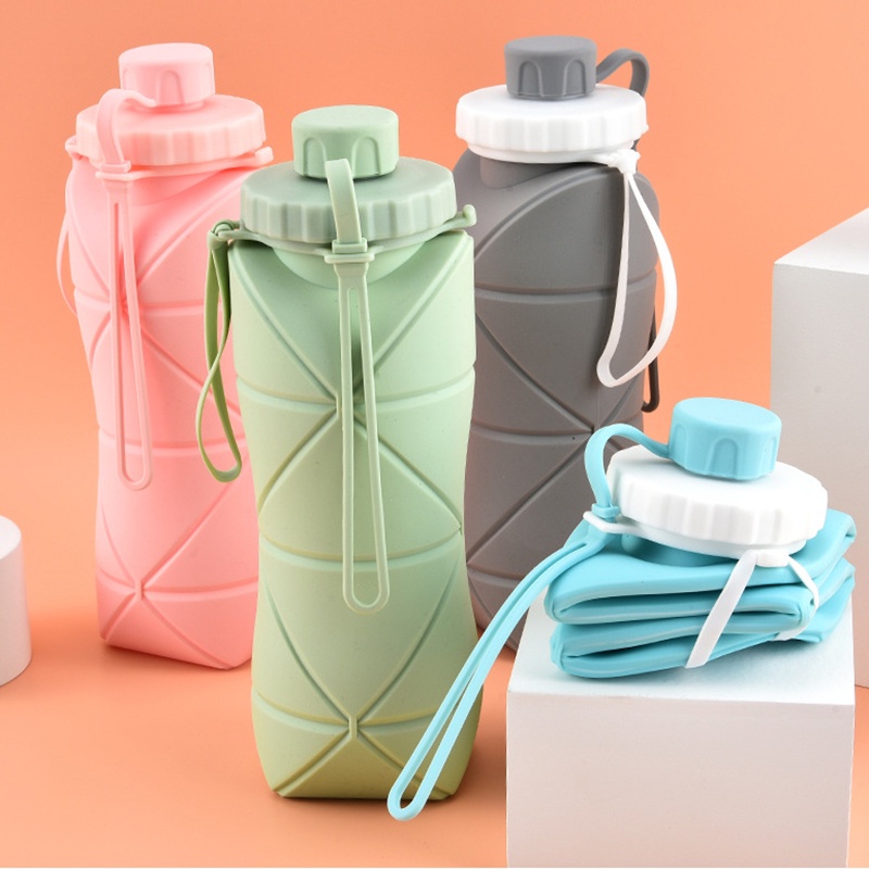 Imagem do produto Garrafas Dobráveis De Água Silicone Portáteis Reutilizáveis BPA Free Ginásio De Viagem De Grande Capacidade Para Crianças 1