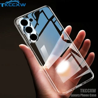 Para Samsung Galaxy S24 Ultra S24 Plus S23 FE A05 A05S A15s A25 A35 A55 M14 M54 Estojo Simples E Fino TPU Transaprent Transparente Capa Do Telefone