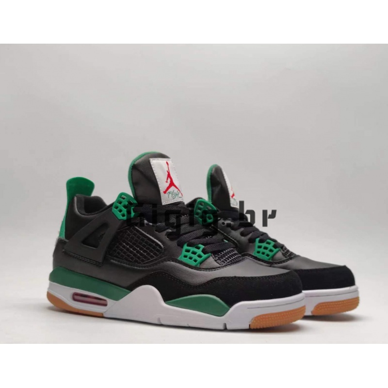 NK J 4 retro Oregon Duck de baixo quadril retrô preto e verde tênis de basquete masculino