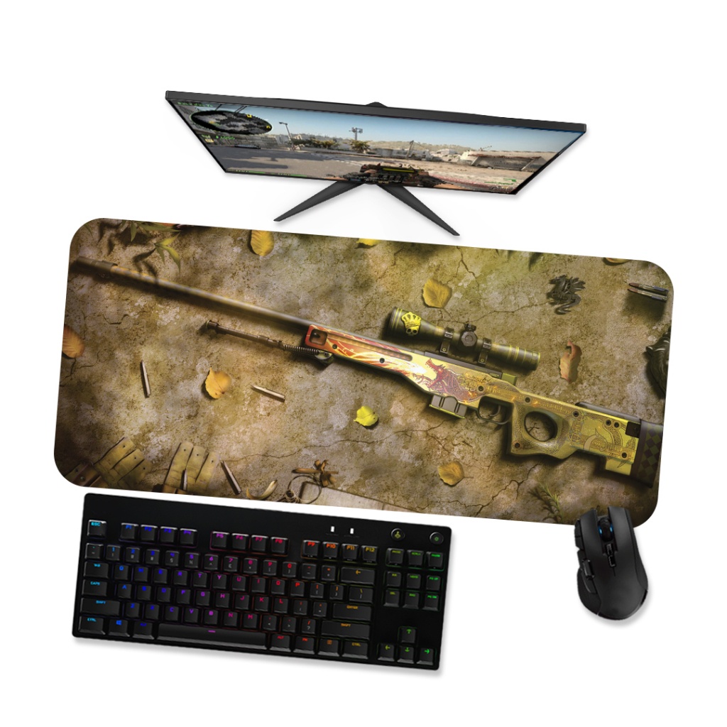 Mouse pad Gamer - Csgo AWP Dragon Lore - Mousepad Grande 90x40 80x40 ...