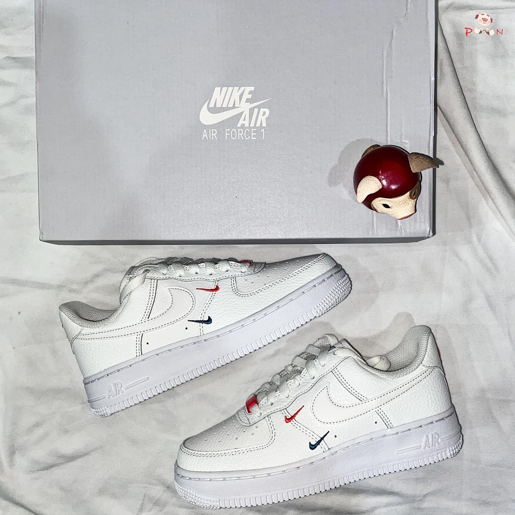[Nike Air Force 1 pequeno gancho todos os pequenos sapatos brancos casuais AF1 CT1989-101