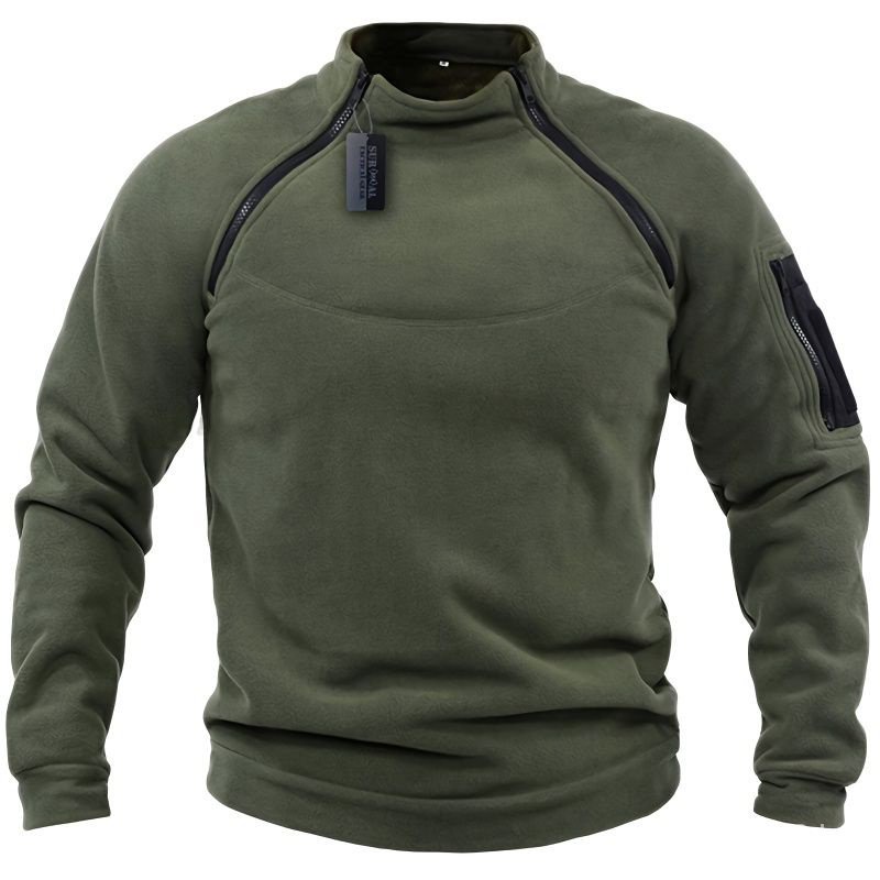 Side Zipper Fleece Spring Tactical Sweater Breathable Hunting New Pullover Men's Warm Jacket Uqh2
