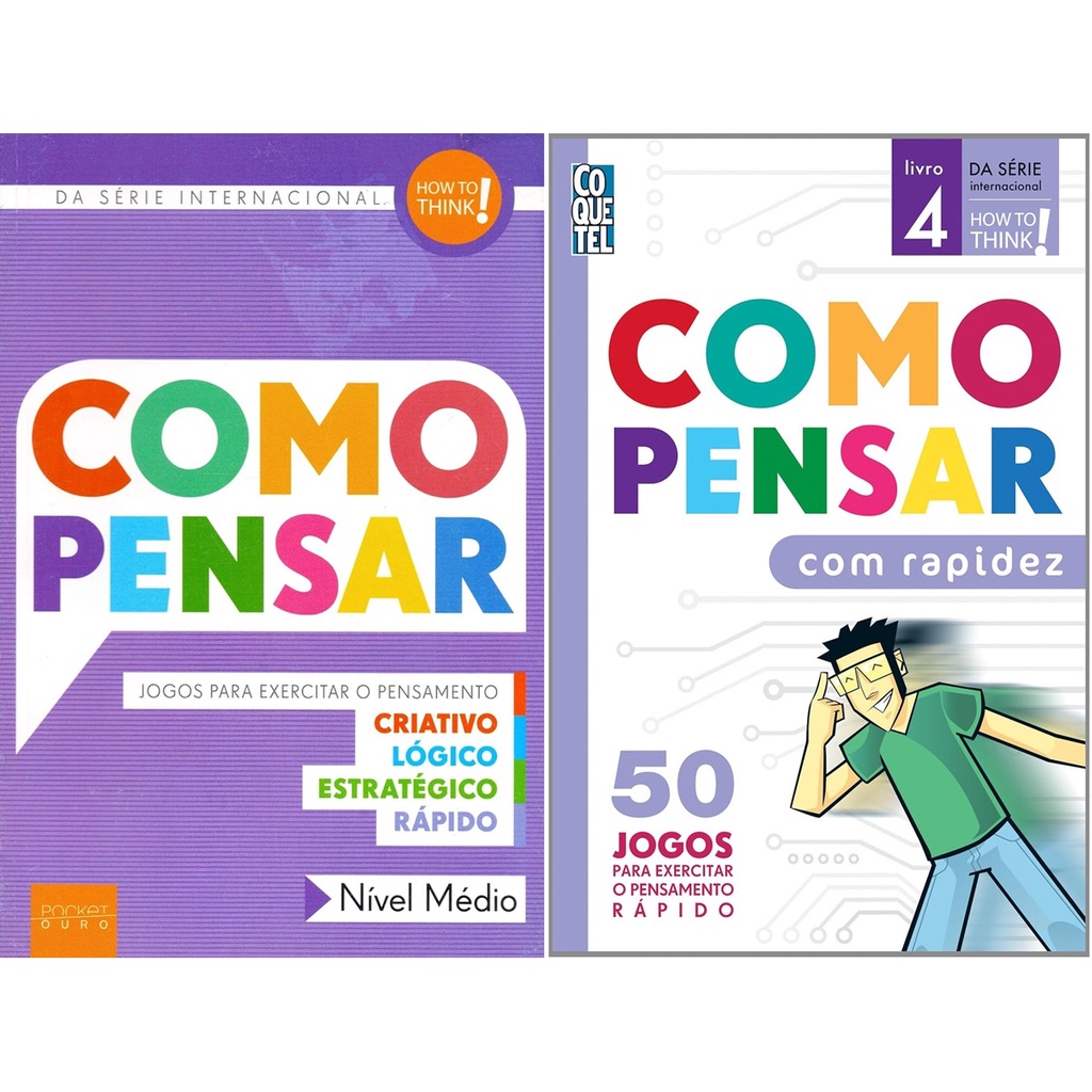 Kit C/2 Livros Como Pensar com Rapidez - Coquetel +100 jogos para ...