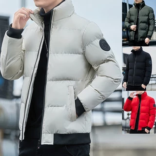 Inverno Novo Casaco De Algodão Para Homens Com Espessuras Na Moda Casual Cor Sólida Tamanho Grande Tendência E Fino