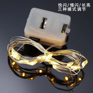 Kit com 2 Fios de Fada 2 Metros Led Para Decoração Festa Arte Presente Ambiente Decorado Charme Baterias