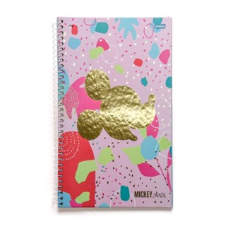 Caderno Espiral Capa Dura Mickey Silhueta 10 Materias 160 Fl