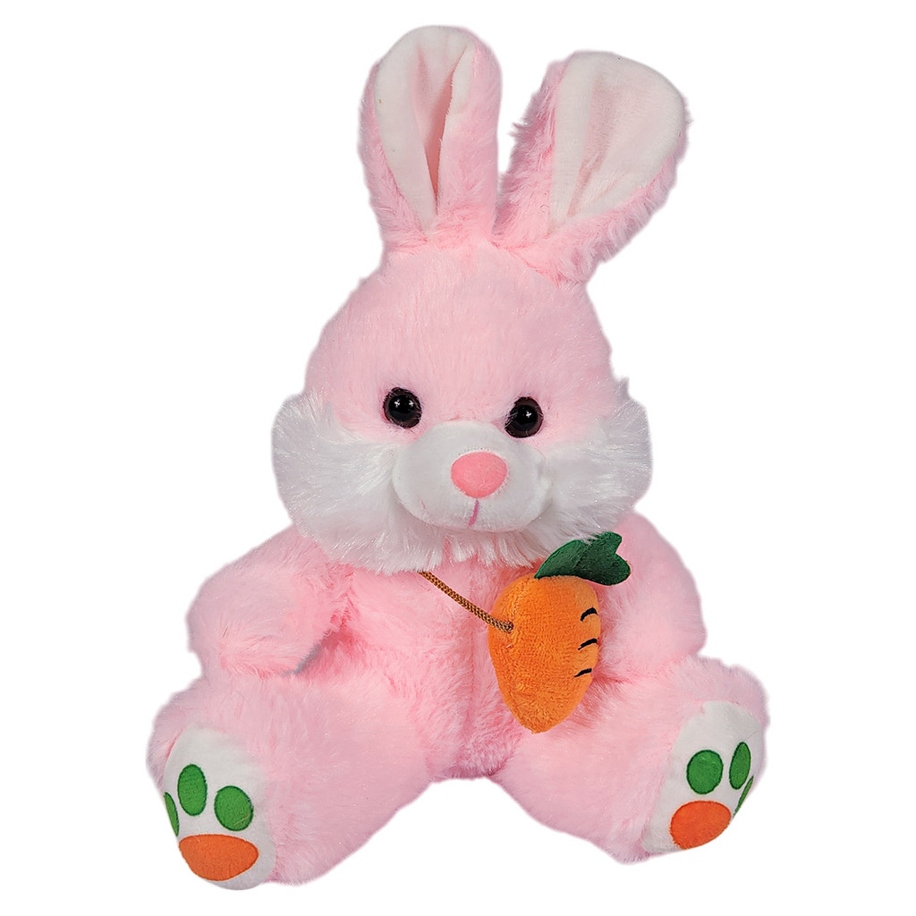 Coelho De Pelúcia Com Cenoura 22cms - Rosa | Shopee Brasil
