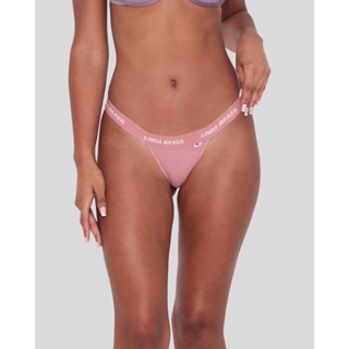 Calcinha String Cós Elástico Rosa