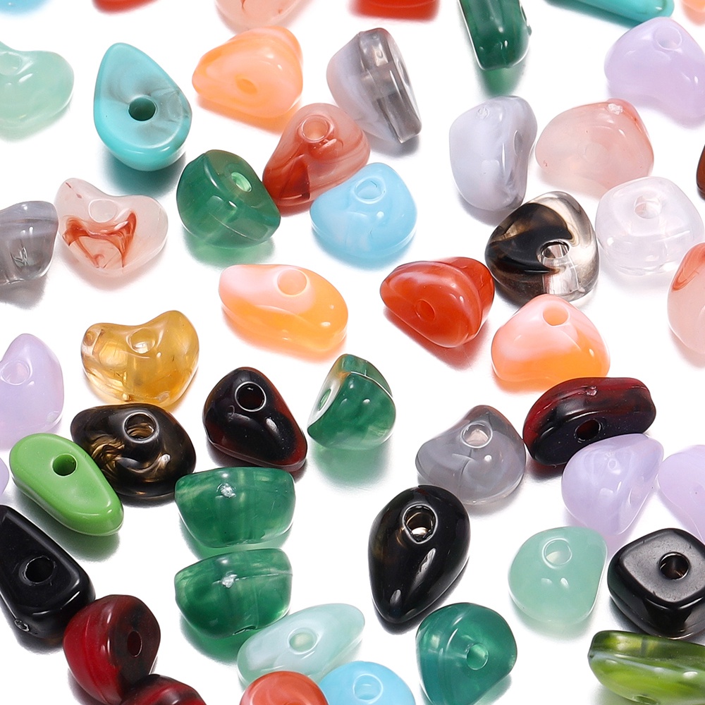 St.kunkka 50 /100pcs Imitação Acrílica Imitação Natural Irregular Contas de Pedra Imitação Irregular Contas de Pedra para Jóias de Bricolage Colar de Pulseira