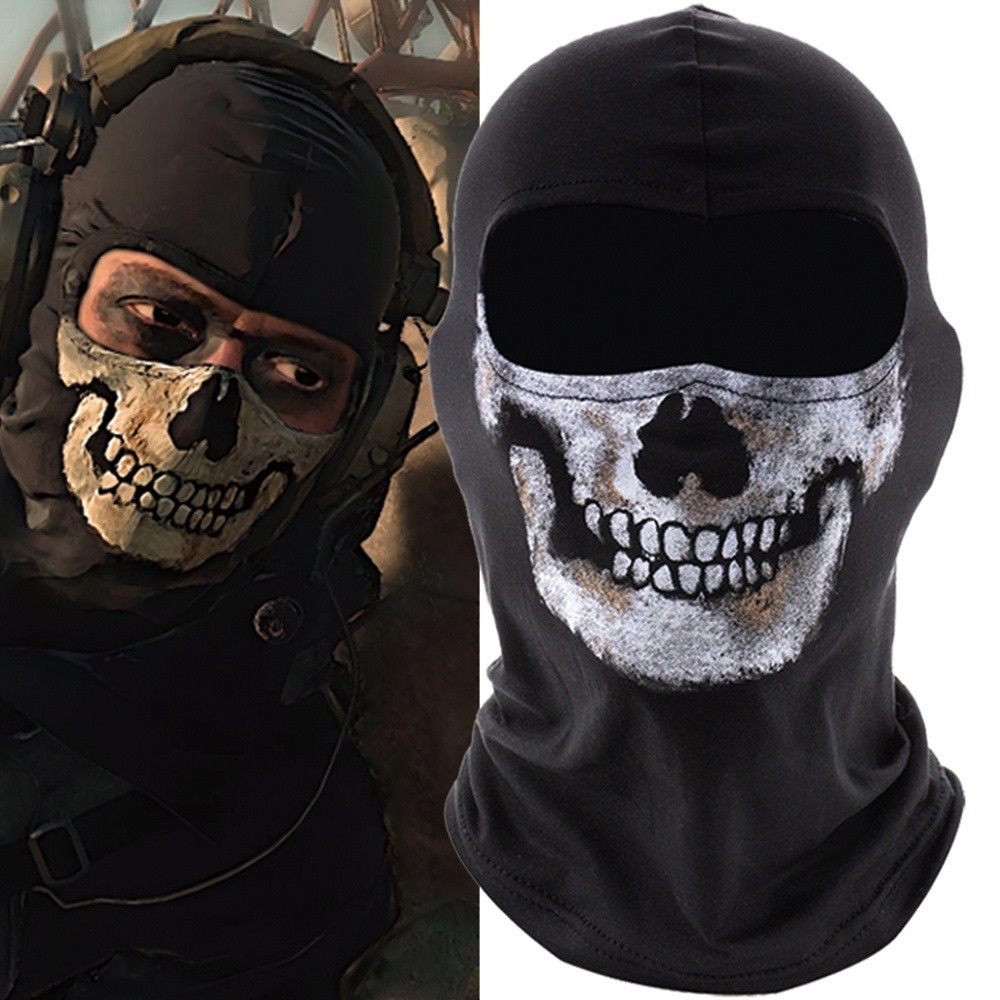 1PC Máscaras De Crânio De Halloween MW2 Fantasma Balaclava Simon Riley Jogo De Guerra Facial Cosplay Máscara De Proteção Do Padrão