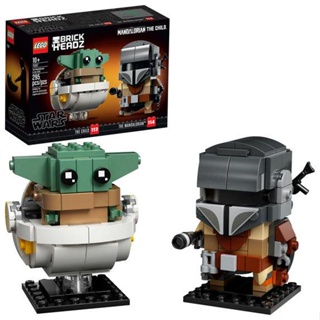 LEGO brickheadz star wars o mandaloriano e a criança (295 peças)