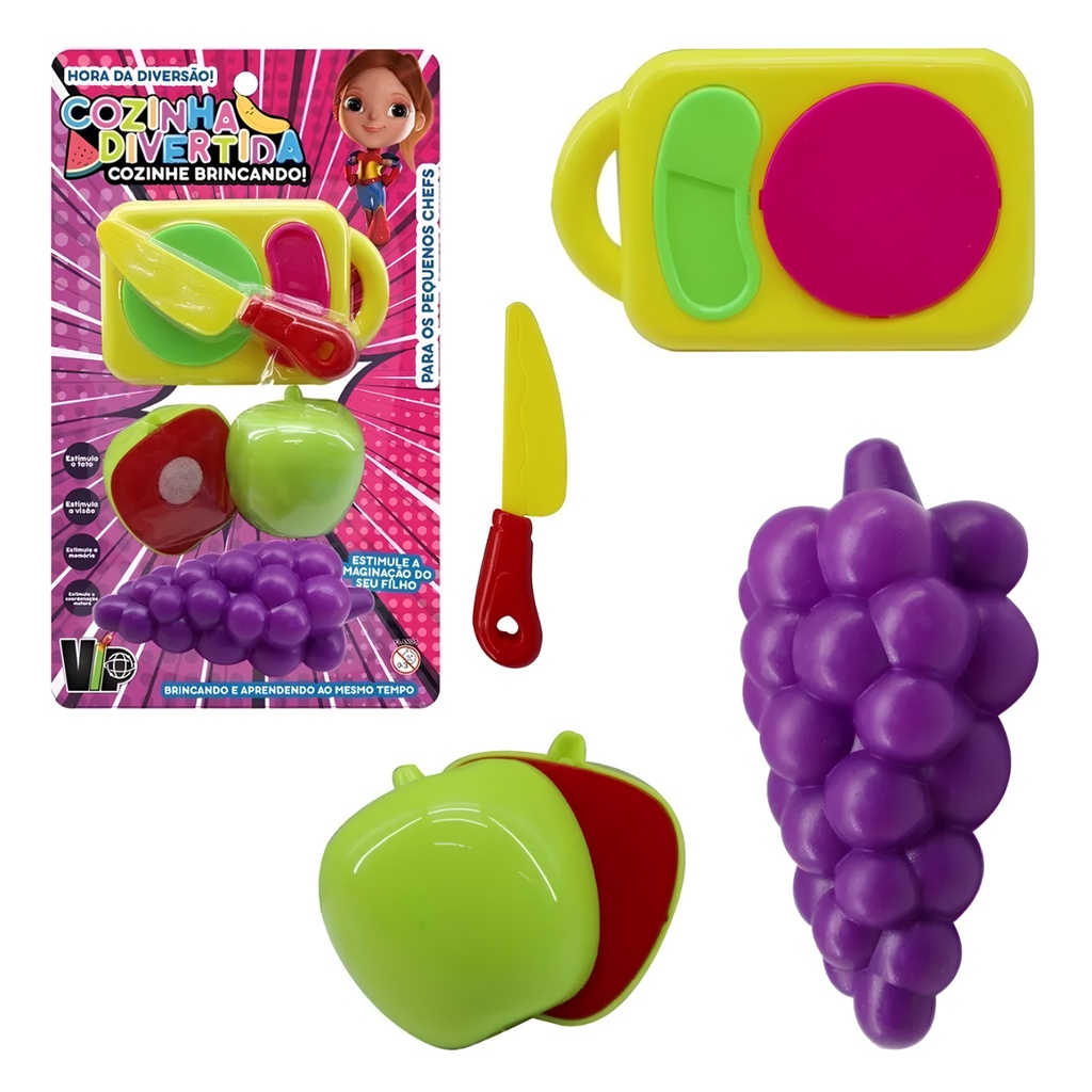 Kit cozinha com frutas de brinquedo - Importados Lili