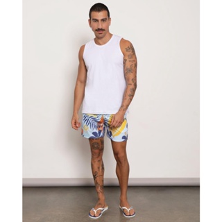 Bermuda Masculina Estampa Floral Azul
