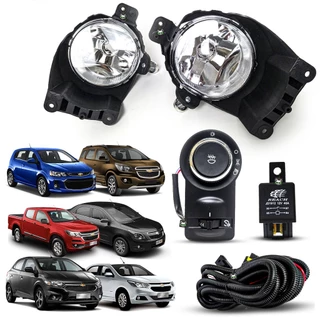 Kit Farol Auxiliar de Milha Sem Grade Spin 2012 2013 2014 2015 2016 2017 2018 2019