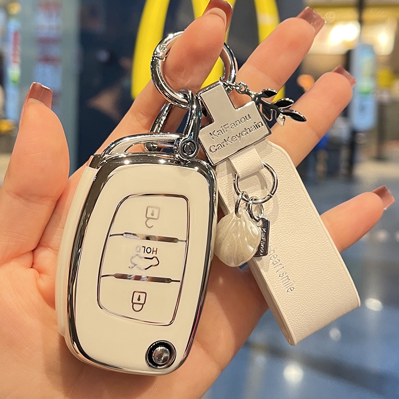 Custodia In Pelle PU Per Chiave Auto Ontto – Rosa, Per Hyundai E Kia (i20, I30, Rio, Sportage, Ecc.)