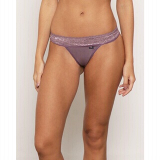 Calcinha Feminina String Com Renda Lilás