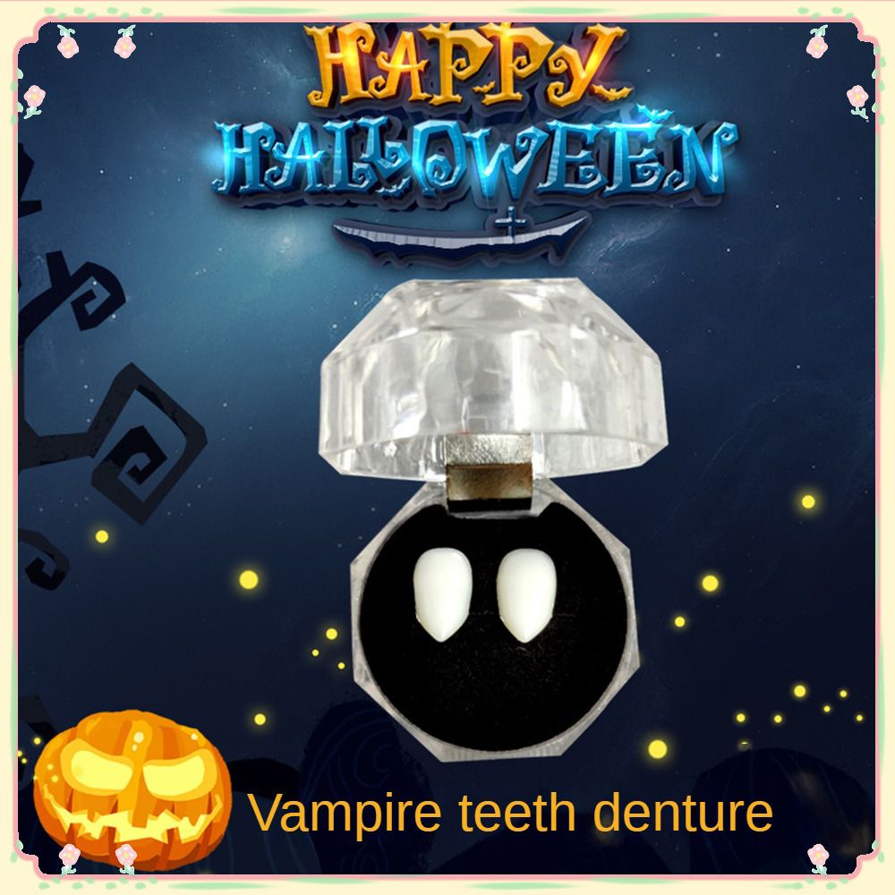 Máscara de zumbi com dentes afiados presas assustador monstro látex feito  meia cara máscaras halloween festa