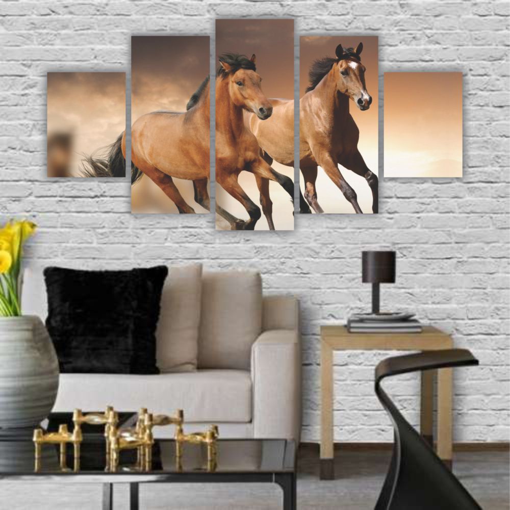 Quadro Decorativo Vazado Cavalo Marinho Geométrico MDF 3mm Preto