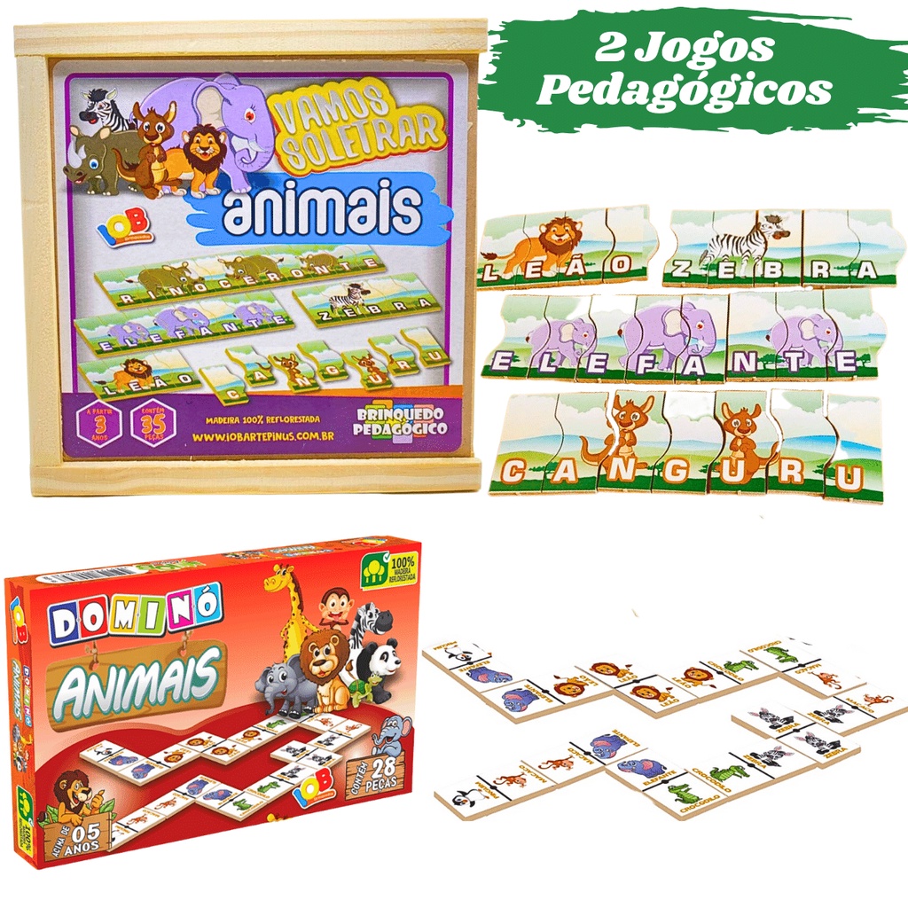 Jogo educativo: dominó de animais!  Jogos educativos, Jogos educação  infantil, Educativo