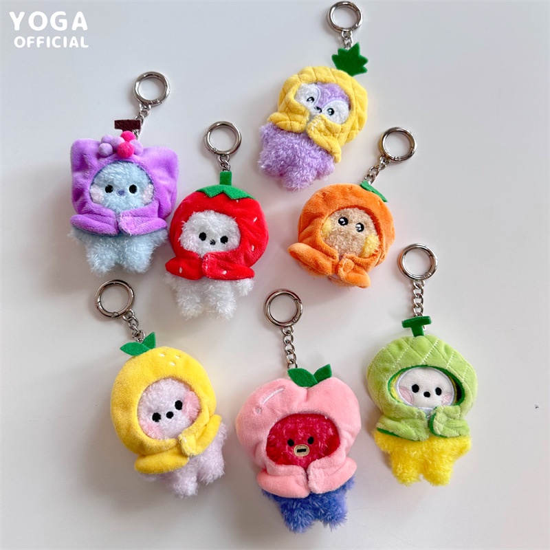 KPOP BTS BT21 Porta-Chaves Série Bonecas De Frutas De Pelúcia Fofo
