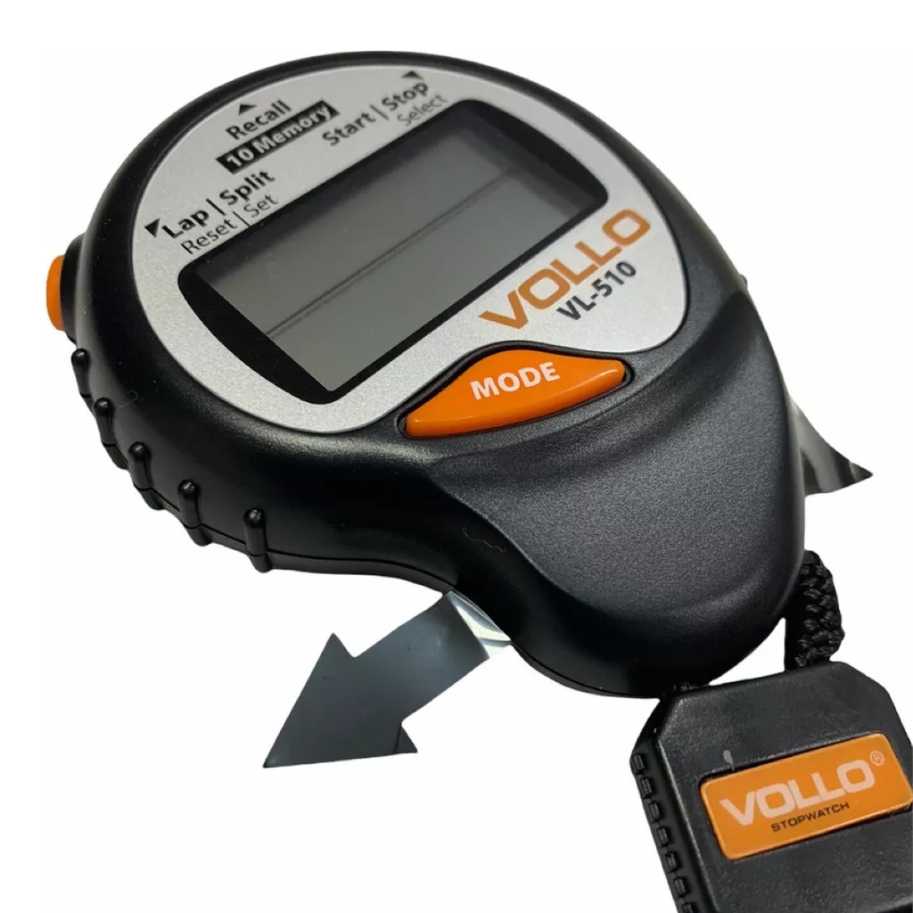 Cronômetro Digital Profissional Vollo Vl510 C/ 10 Memórias | Shopee Brasil