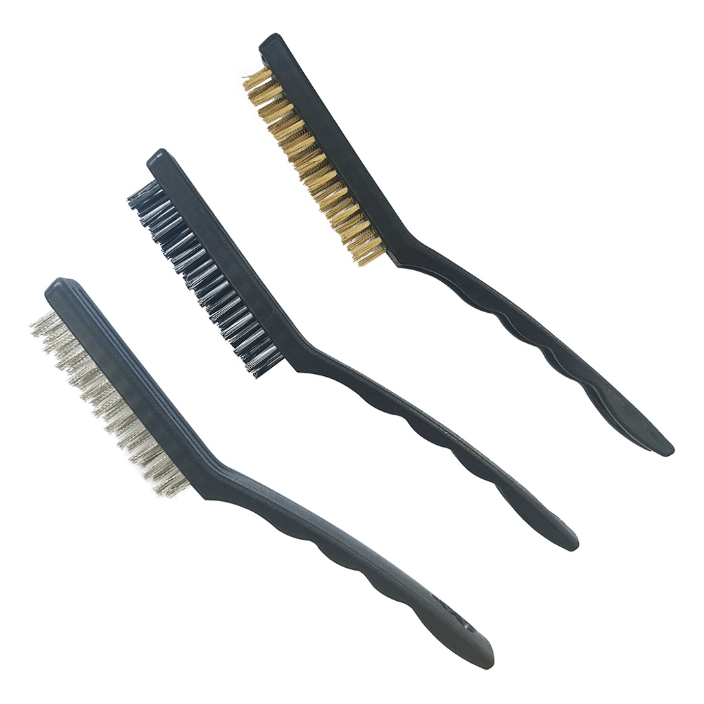 Escova De Aço Cb Plast 8,5" Flex C/3